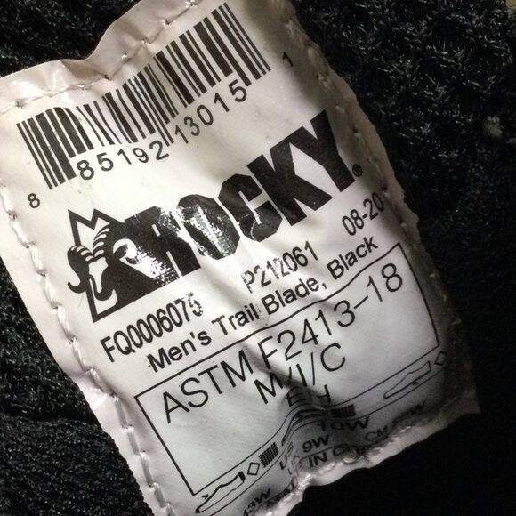 Rocky Mens Trail Blade Work Shoes Sneakers Composite Toe Black Size US 10W NWB - Picture 9 of 10